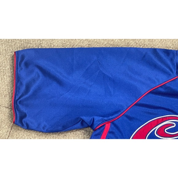 True Fan MLB Genuine‎ Merchandise Embroidered Chicago Cubs Baseball Jersey Large - Picture 5 of 14